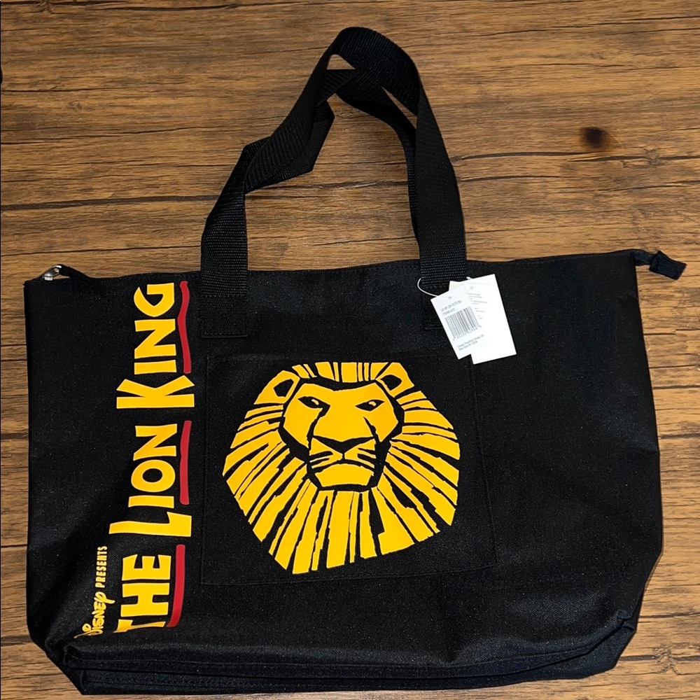 NWT Disney The‎ Lion King On Broadway Black and Yellow Tote Bag- OS